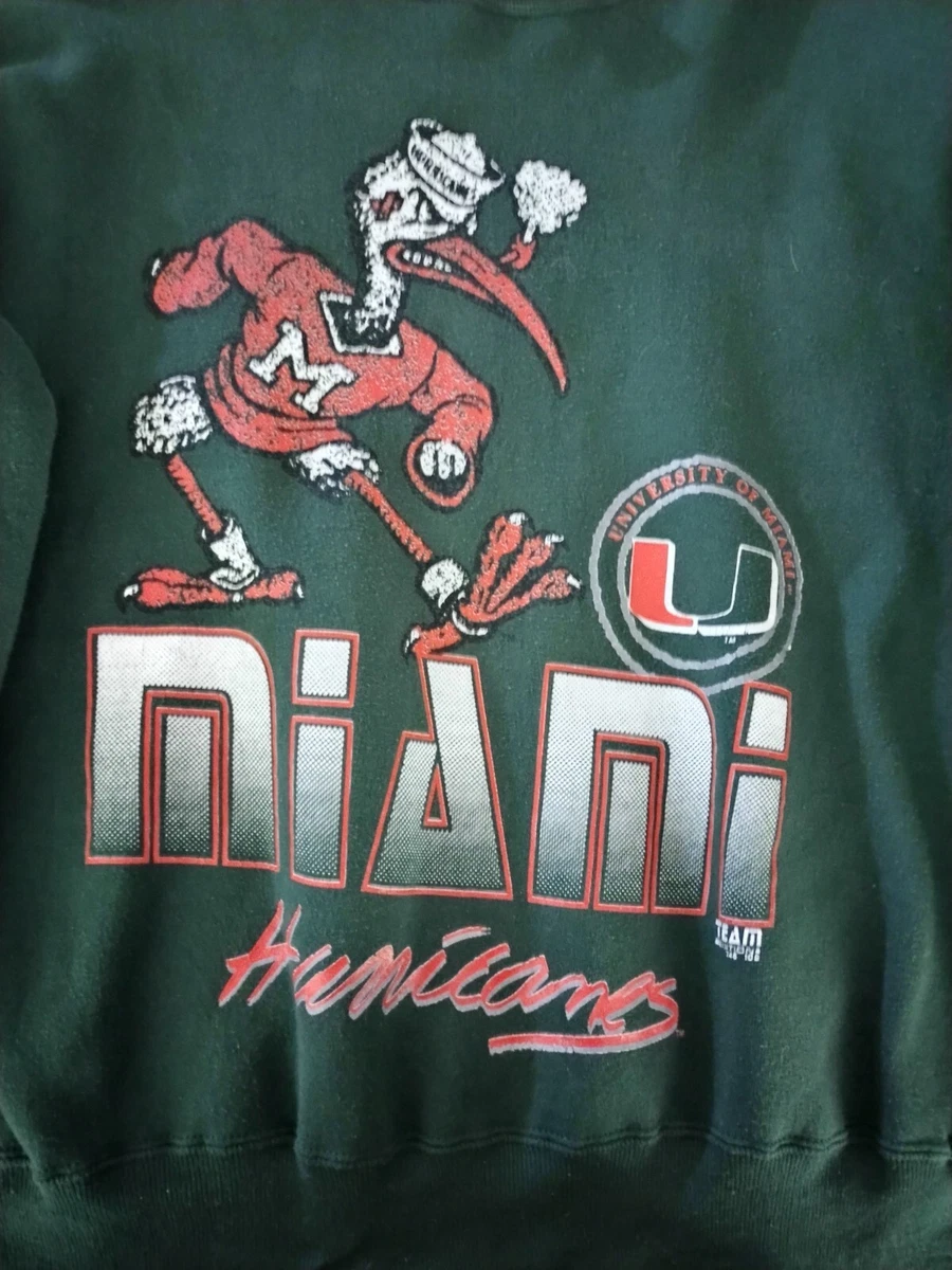 Vintage University of Miami Hurricanes Team Edition Apparel Sweatshirt L