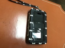 Ladies Cell Phone Wallet With Strap And Hinged Closure