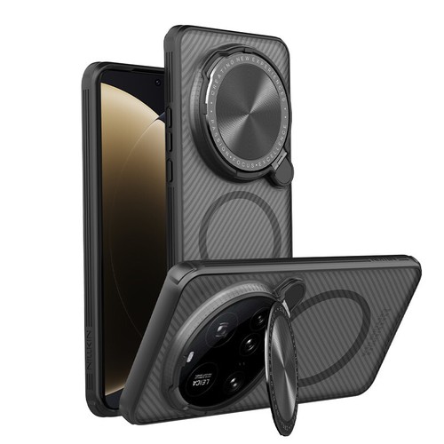 For Xiaomi 15 Ultra Nillkin Flip Lens Cover Metal Stand 3D Textured Back Case - 第 19/42 張圖片
