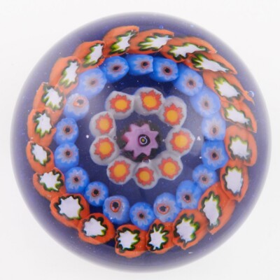 Ysart Brothers Concentric Millefiori Briefbeschwerer c1950