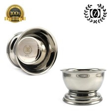 MEN'S CLASSIC HIGH GRADE POLISH STAINLESS STEEL SHAVING CUP MUG FOR SOAP/CREAM