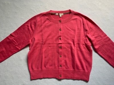 Boden Eldon Cotton Crop 3/4 Sleeve Bright Pink Cardigan *PERFECTS*  UK