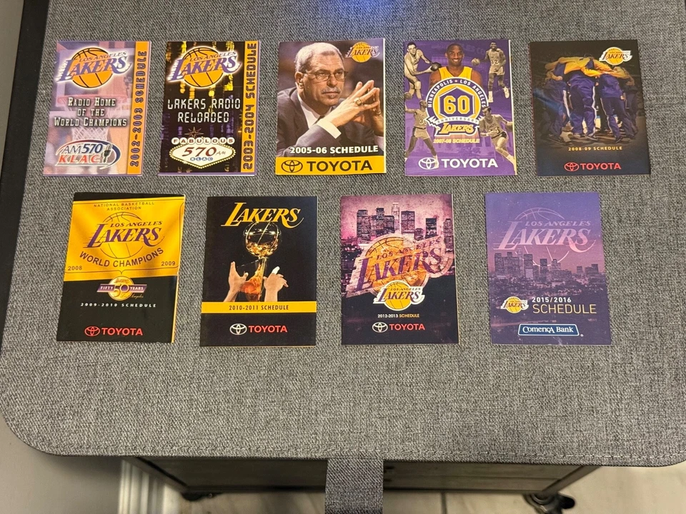 LOS ANGELES LAKERS POCKET SCHEDULES - LOT OF 49 - MAGIC, SHAQ, KOBE, JONES, MORE - Image 2 of 4