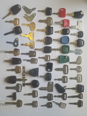 55 Heavy Equipment Keys Caterpillar Kubota Komatsu Daewoo John Deere JCB Sany 