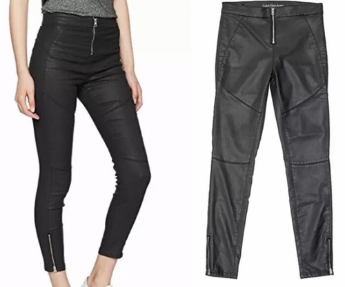 calvin klein faux leather Pants Size 25 
