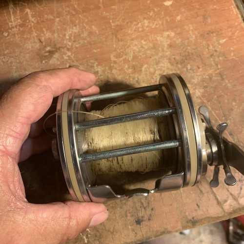Vintage Kencor Drum No.840m Conventional Fishing Reel SUS 18-8 Stainless Steel - Picture 10 of 23