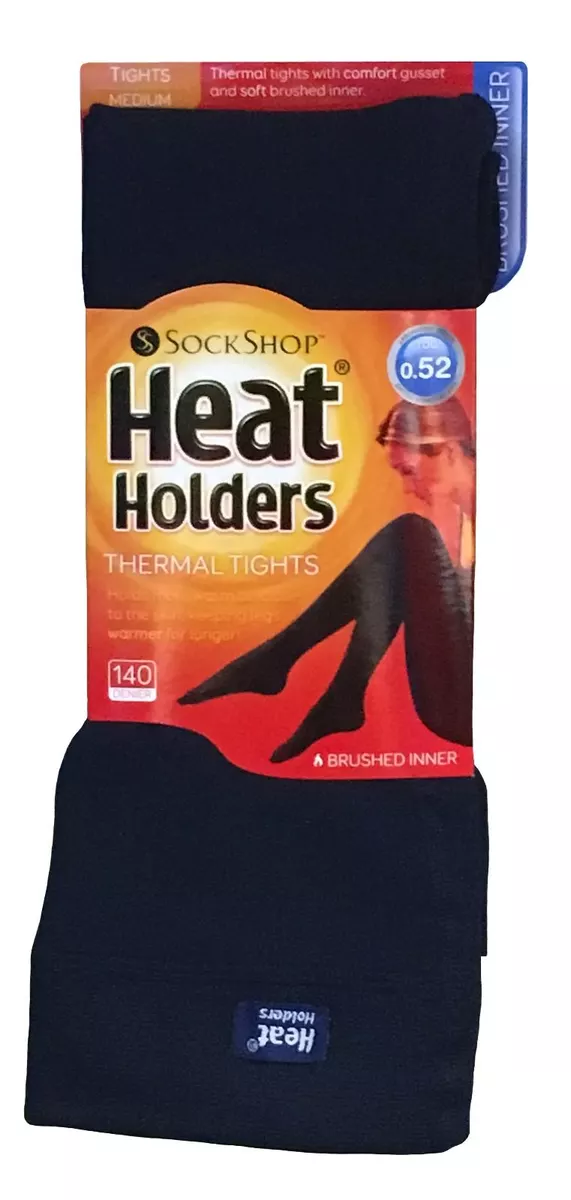 Heat Holders - Ladies Thick 140 Den Fleece Lined Winter Thermal Tights Navy  Blue