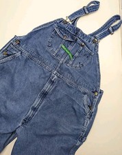 Key Imperial VINTAGE Bib Overalls Mens 50 x32" Blue Denim Carpenter Unisex