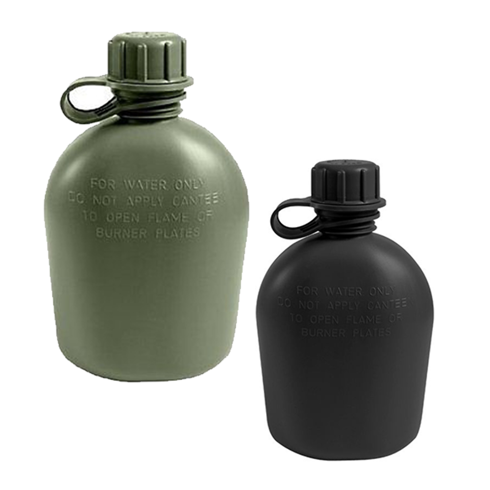 Military 1 Quart Canteen 3 Piece Plastic BPA Free Made in USA NEW
