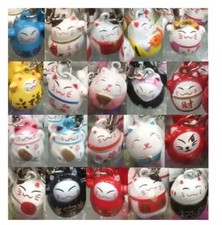 lot 300pcs Lucky Cats cute Jingle Bells DIY Crafts Lanyard Accessories key Chain