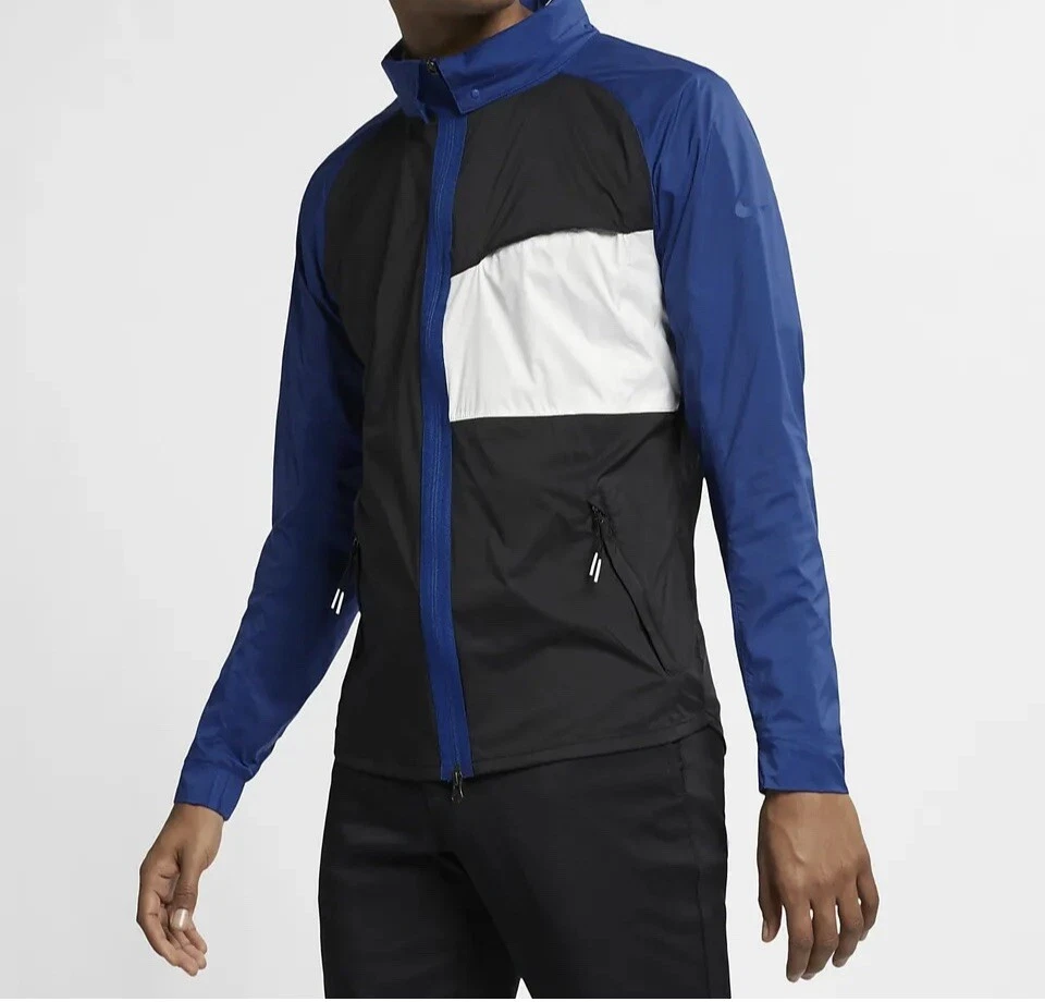 Nike Shield Packable Lightweight Full Zip Jacket Blue AJ5444 011 Men Size XL