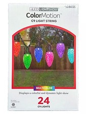 Gemmy Lightshow 24 Light 23 ft C9 Color Motion Multicolor LED Lights