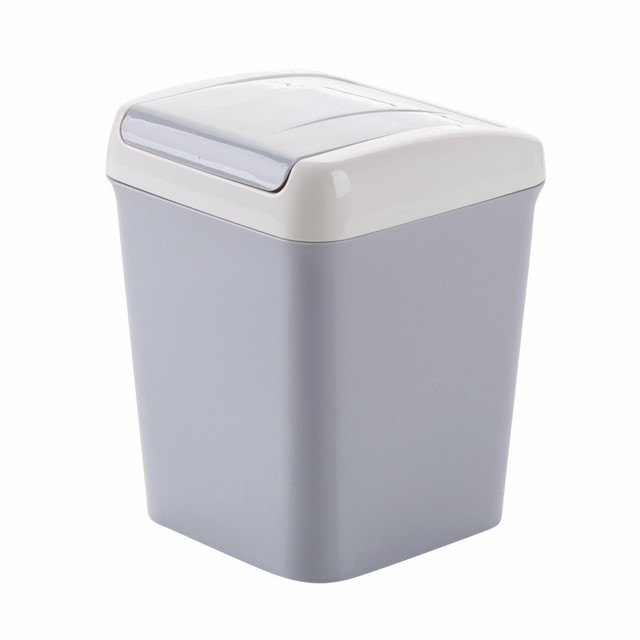 Mini Plastic Desk Trash Bin Countertop Waste Can Rubbish Bin With