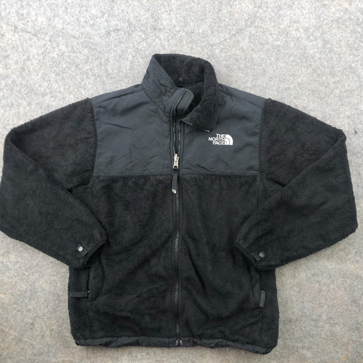 The North Face Jacket Girls Large Black Full Zip Fleece Pocket