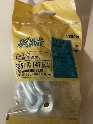 2-Pack Blue Hawk Zinc Plated 1/4