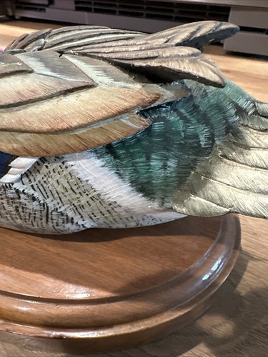 Mallard Drake sobre base de madera muy pesado - Imagen 5 de 6