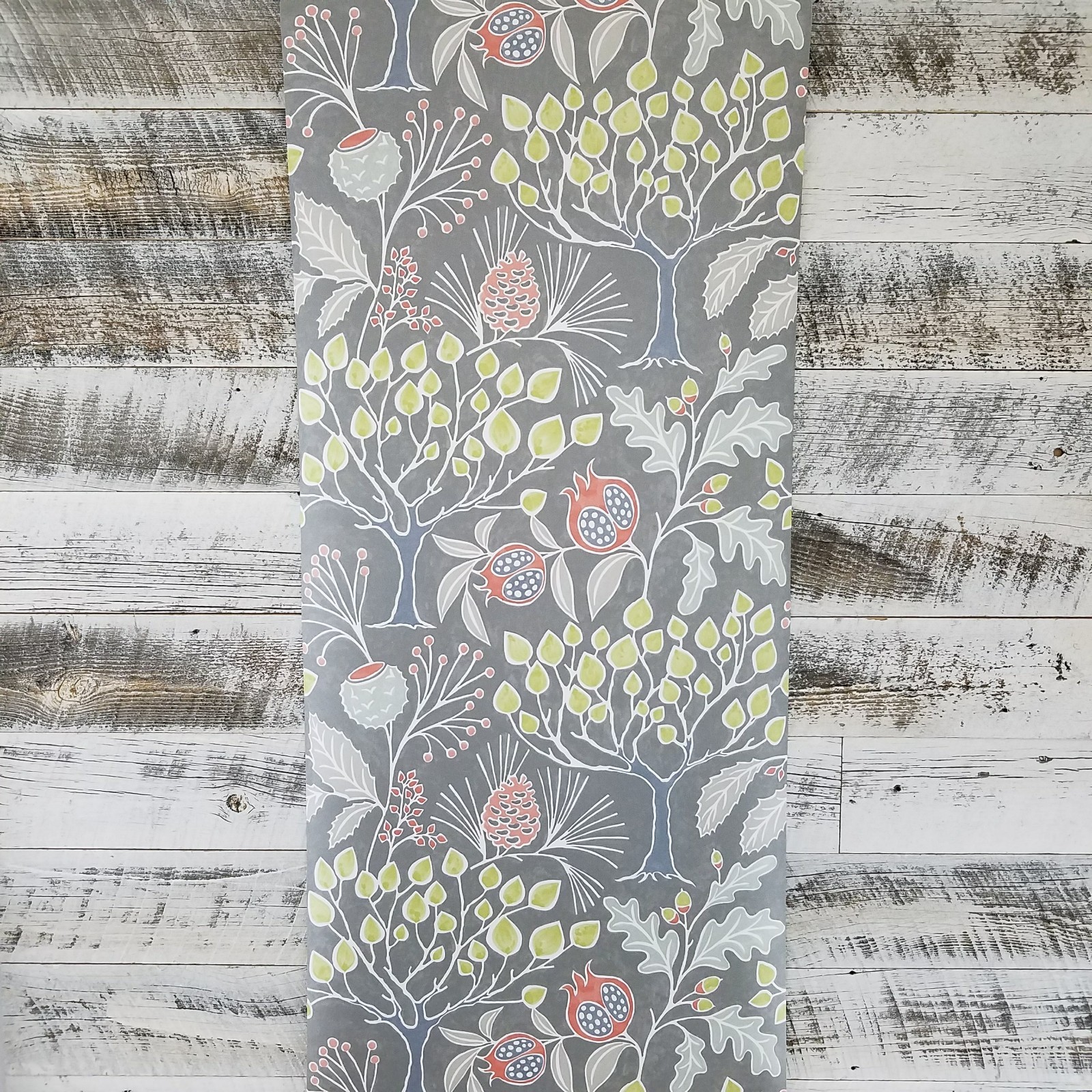 Wallpops Contemporary Botanical Groovy Garden Navy Gray Peel & Stick