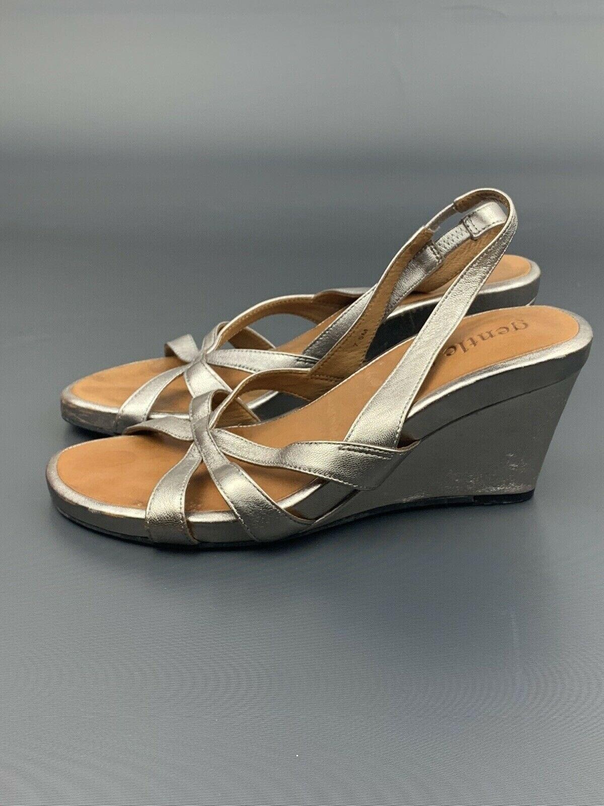 Wedge Platform Sandals Silver 