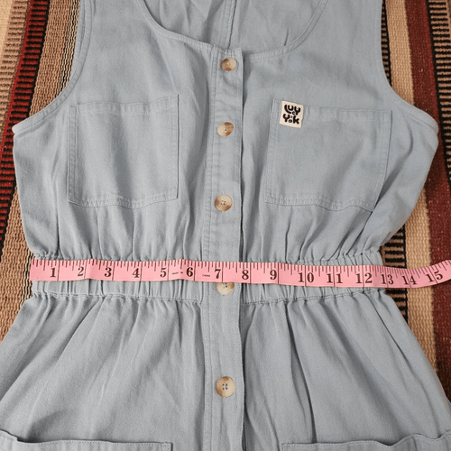Mono Lucy & Yak JUNI 100 % Algodón Orgánico Talla S Azul Claro Cónico - Imagen 8 de 11