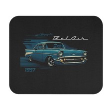 1957 Chevy Bel Air Mouse Pad Classic Car Desktop Mat Gift for Car Enthusiasts
