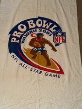 Toalla de playa Pro Bowl NFL 2001 fútbol americano de Hawaii rara nueva 100 % algodón
