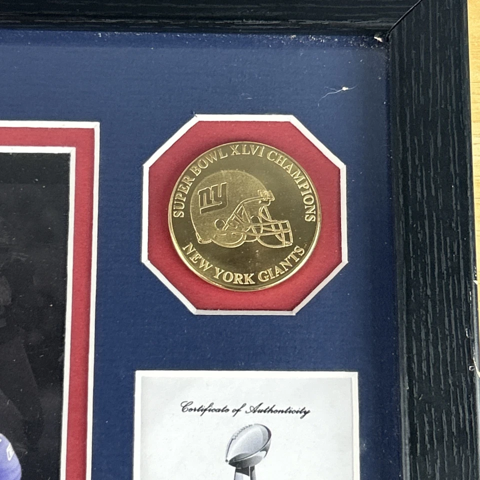 Moeda colecionável 2012 NY GIANTS Super Bowl XLVI Champions foto certificado - Imagem 4 de 4