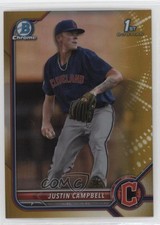 2022 Bowman Draft Chrome Gold Refractor 13/50 Justin Campbell #BDC-113 0s9t