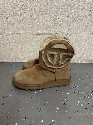 Ugg x Telfar Logo Mini Boots Suede Chestnut Unisex Size W9 / M8 VNDS 2021