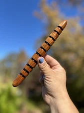 Handmade Cherry Wood Yawara Stick Wooden Massage Training Stick 9 7/8”