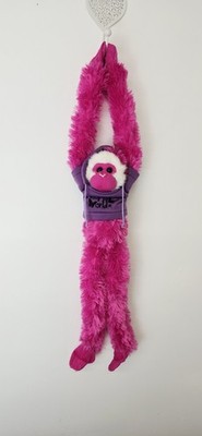 Wild Republic Plüsch rosa hängender Affe in tropischer Welt Hoodie Stofftier 29 Zoll