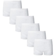 Cadidi Dinos Soft Cotton Girls' Boyshort Panties Boxer Brief Solid 8, White