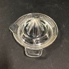 Vintage Clear Glass Citrus Juicer Reamer Ribbed 6" Manual Lemon Orange Squeezer
