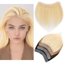 Front Hairline PU Cover-up Hairpiece Remy Human Hair Forehead Topper Toupee 613