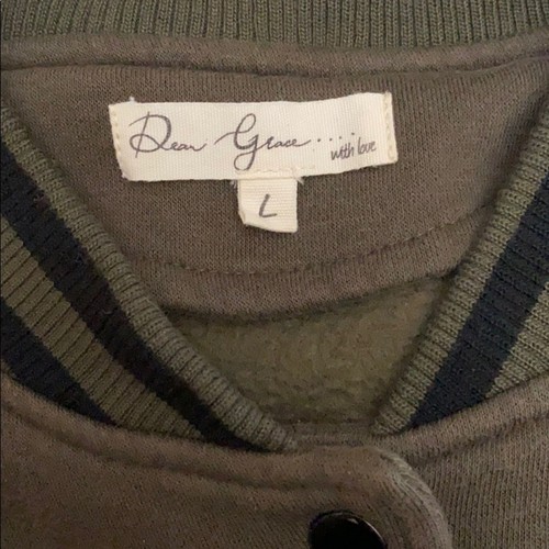 Dear Grace with Love Bomber Sweatshirt - Letterman Sweatshirt - Size Large - Picture 3 of 4