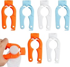 6-Pack Plastic Bottle Cap Opener, 3-In-1 Multi-Purpose Gripper Water Bottle Open