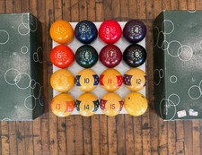 Vintage Aramith Bicentennial pool balls. Star pattern. Made in Belgium