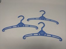 3 VINTAGE Heart Baby Hangers  BLUE for Reveal Party/Child's Clothing