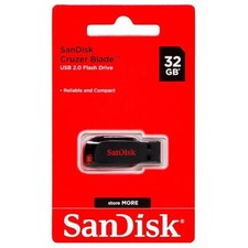 SanDisk Cruzer Blade USB Flash Drive - 32GB Red