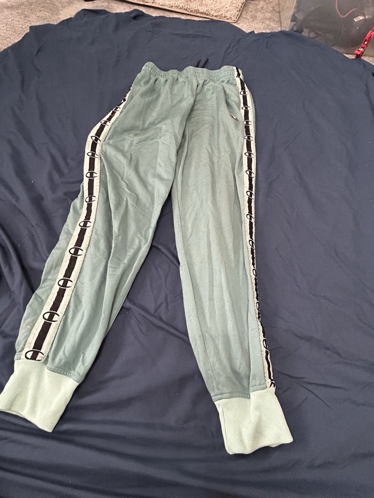 Champion Women’s Size Small Cuffed Sweat Pants teal color    B20