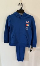 UNDER ARMOUR Little Boy's Fleece Tracksuit Set - Hoodie/Joggers 2-Piece Set Sz 6