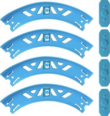 Hot Wheels Curve Corner Track Set Stück, + Verbinder (4er Pack) blau