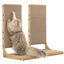 2 PCS Cat Scratching Board 25.6 Inch Tall Cardboard L Shape Vertical Large