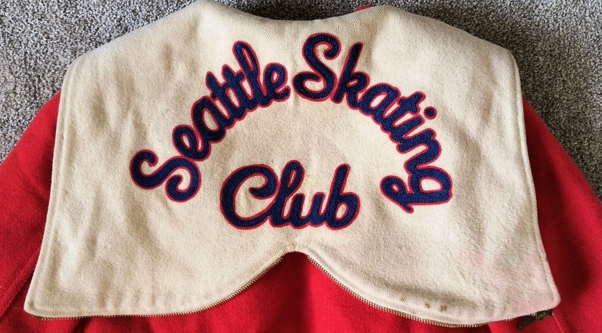 Vintage 1980-90's Wool TM Athletics Childs Jacket Seattle Skating Club
