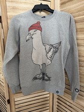 Abandon Ship Gray Seagull Crewneck Sweatshirt Size  XS Gray Graphic