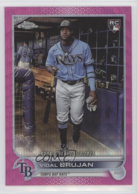 2022 Topps Chrome Update Rookie Debut Pink Wave Refractor Vidal Brujan 0f72