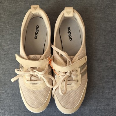 Adidas Beige Mesh Sneakers Adidas Womens Running Shoes Beige White Low Top Mesh Knit  main image 2