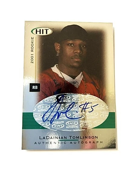 LaDainian Tomlinson Football Autographed Sports Trading Cards for
