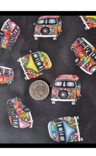 VW Campervan Fabric Cotton material Bay And Splitscreen - Picture 2 of 3