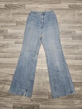 Vintage 60's Levis Jeans Orange Tab Bell Bottom Flares 25X33 Made In USA
