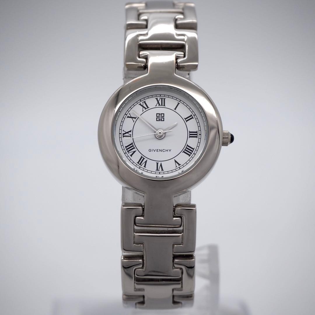 Authentic GIVENCHY women's round silver-white wat… - image 5